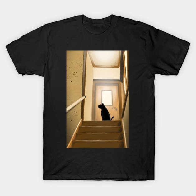 On the stairs T-Shirt by BATKEI